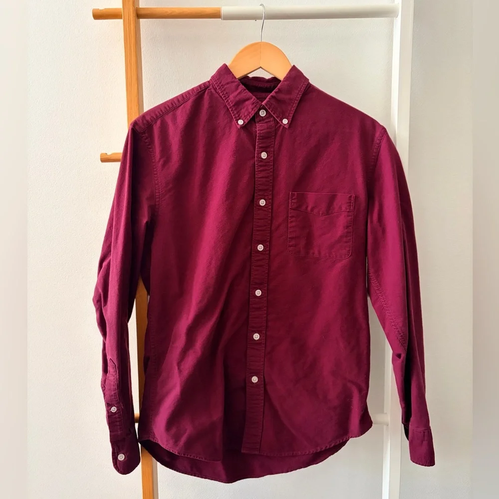 Men's‎ J. Crew Mercantile Burgundy Button-Down Shirt